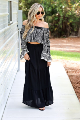 Easy Days Black Maxi Skirt - Simply Me Boutique