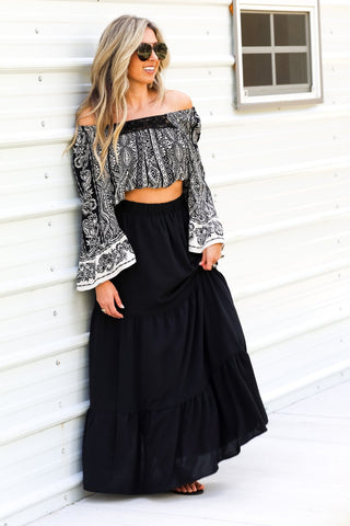 Easy Days Black Maxi Skirt - Simply Me Boutique