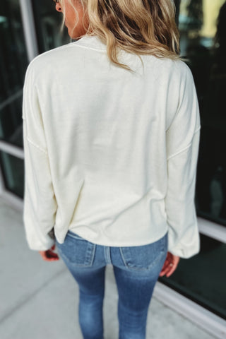 Easy Does it Cream Cropped Sweater - Simply Me Boutique