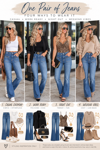 KANCAN Kasey High Rise Flare Jeans