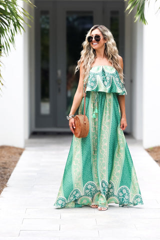 Emerald Oasis Maxi Dress - Simply Me Boutique