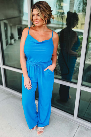 Enjoy The Little Things Cowl Neck Jumpsuit 4 COLORS! - Simply Me Boutique