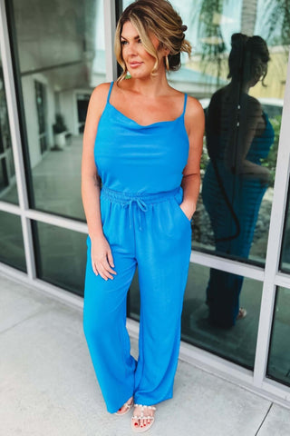 Enjoy The Little Things Cowl Neck Jumpsuit 4 COLORS! - Simply Me Boutique
