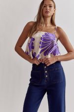 Vacation on My Mind Satin Cropped Cami