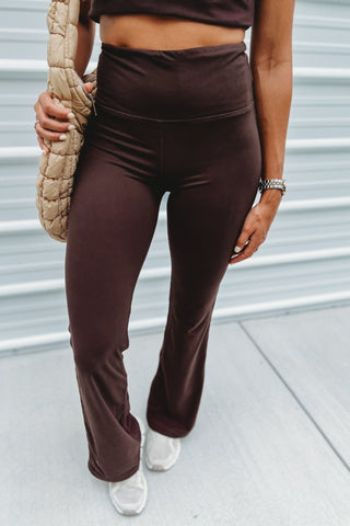 Espresso Flared Yoga Pants - Simply Me Boutique