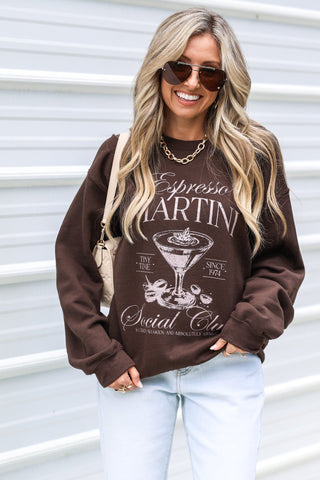 Espresso Martini Social Club Sweatshirt - Simply Me Boutique