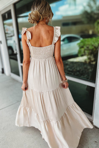 Ethereal Satin Tiered Maxi Dress - Simply Me Boutique