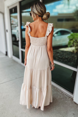 Ethereal Satin Tiered Maxi Dress - Simply Me Boutique