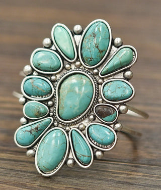 Extra Large Western Turquoise Arm Cuff Bracelet - Simply Me Boutique