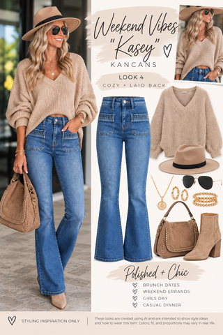 KANCAN Kasey High Rise Flare Jeans