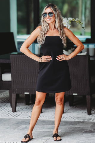 Fairway Active Mini Dress (BLACK) - Simply Me Boutique