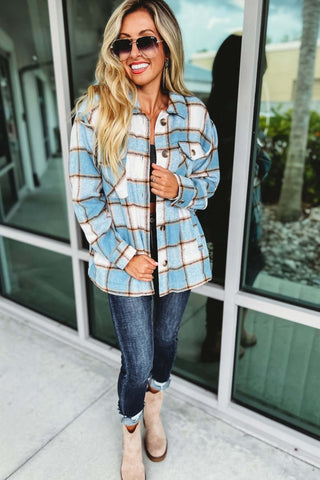 Fall Fireside Brushed Plaid Shacket - Simply Me Boutique