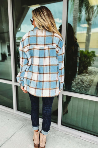 Fall Fireside Brushed Plaid Shacket - Simply Me Boutique