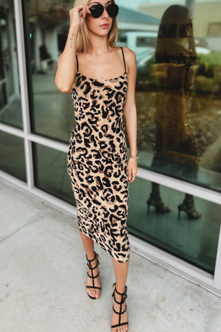 Feeling Alive Leopard Bodycon Dress - Simply Me Boutique