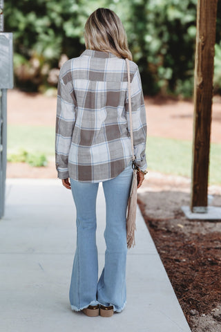 Fireside Chats Plaid Button Down Top - Simply Me Boutique