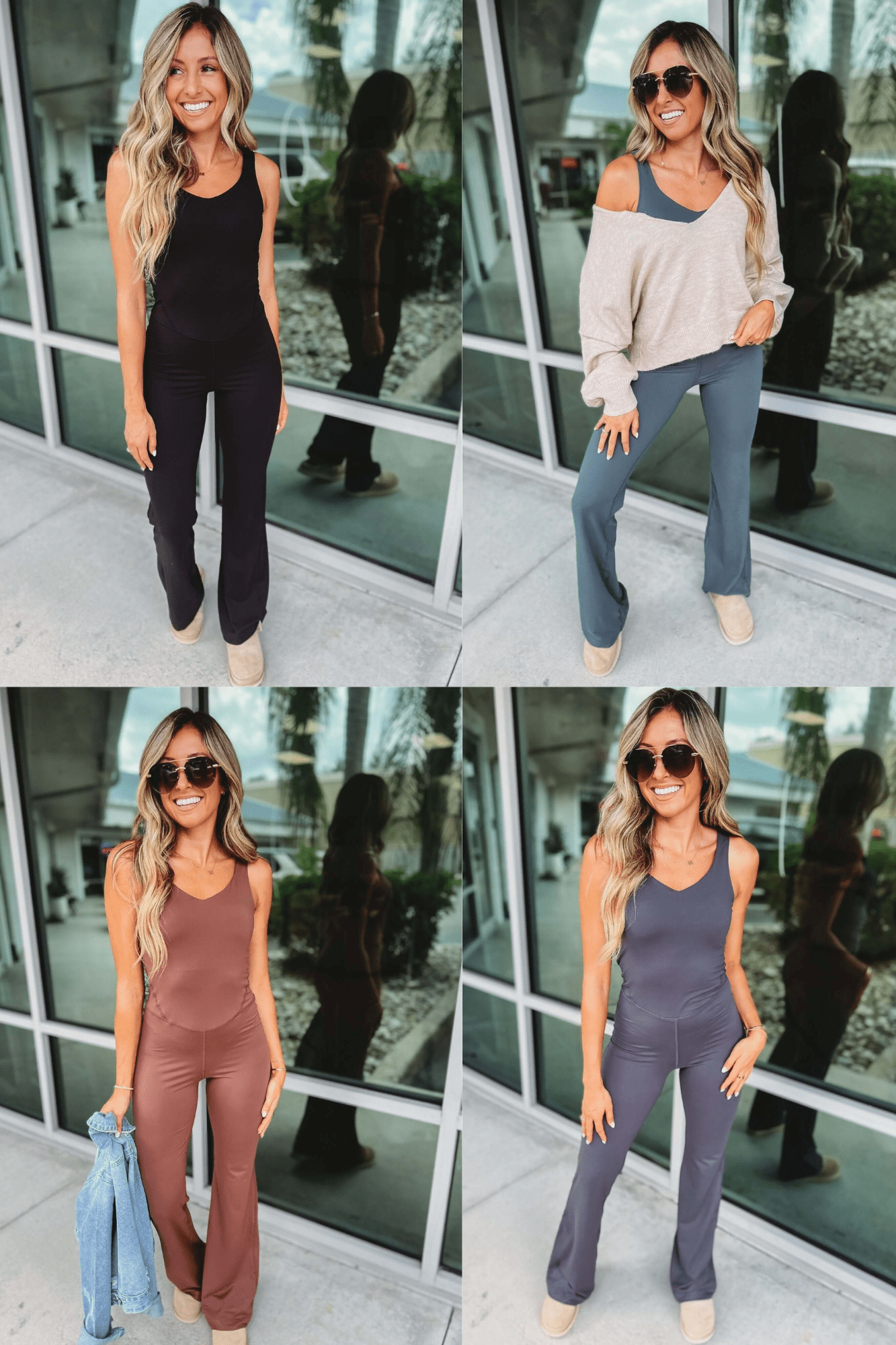Flared Bodycon Activewear Jumpsuit |Rae Mode Simply Me Boutique Taupe / XL 14 Flared Bodycon Activewear Jumpsuit |Rae Mode Simply Me Boutique Taupe / XL 14