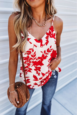 Floral Escape Red Floral Cami - Simply Me Boutique