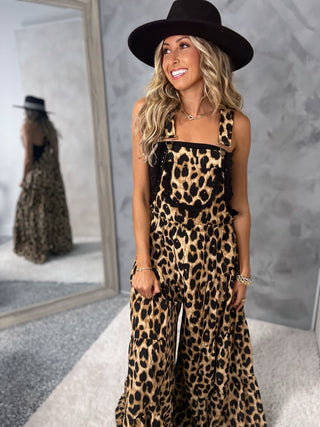 Free Spirit Cheetah Overalls - Simply Me Boutique