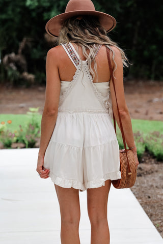 Free Spirit Oatmeal ROMPER - Simply Me Boutique