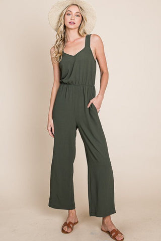 Free to Dream Olive Jumpsuit - Simply Me Boutique