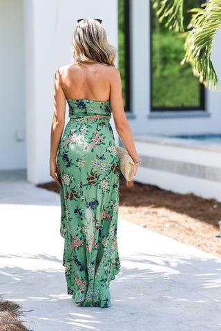 Freshly Picked Asymmetrical Floral Maxi Dress - Simply Me Boutique