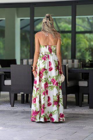 Garden Gala Halter Maxi Dress - Simply Me Boutique