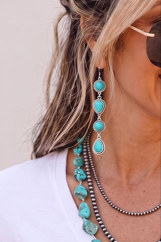 The Turquoise Drop Earrings