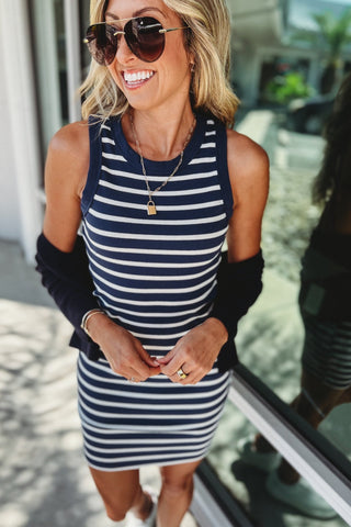 Glow Getter Striped Bodycon Dress MORE COLORS! - Simply Me Boutique
