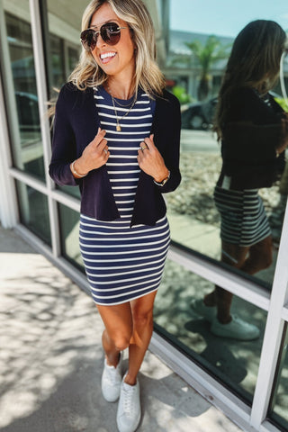 Glow Getter Striped Bodycon Dress MORE COLORS! - Simply Me Boutique
