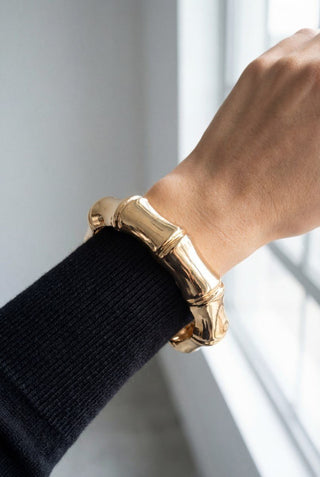 Gold Bamboo Bangle Bracelet - Simply Me Boutique