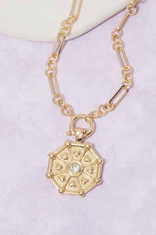 Gold Coin Pendant Necklace - Simply Me Boutique