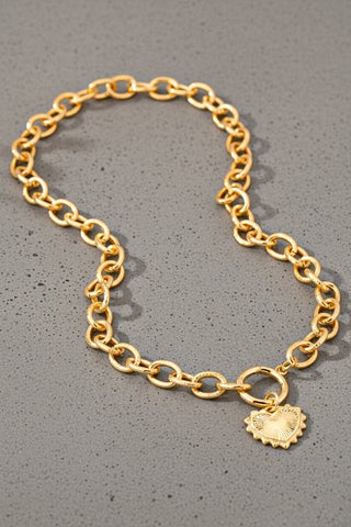 Gold Heart Pendant Necklace - Simply Me Boutique
