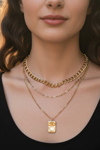 Gold Layered Pendant Necklace - Simply Me Boutique