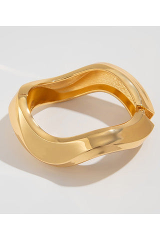 Gold Molten Wave Bangle Bracelet - Simply Me Boutique