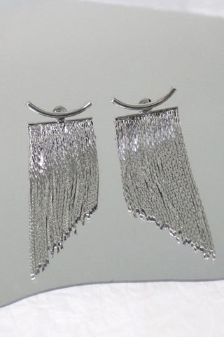 (Gold, Silver) Fringe Drop Earrings - Simply Me Boutique