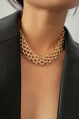(Gold, Silver) The Milan Chain Choker Necklace - Simply Me Boutique