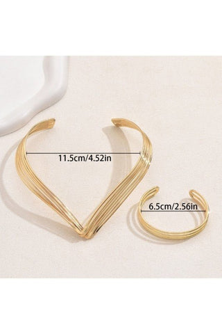 Gold Vera Metal Collar Set - Simply Me Boutique