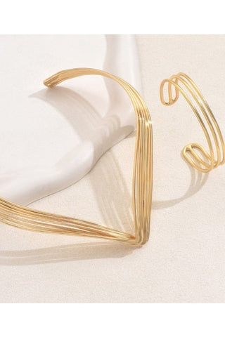 Gold Vera Metal Collar Set - Simply Me Boutique