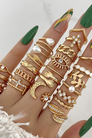 Gold Wild Aura Ring Set - Simply Me Boutique