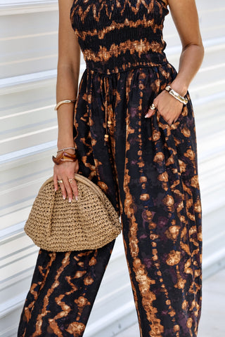 Golden Glow Brown Jumpsuit - Simply Me Boutique