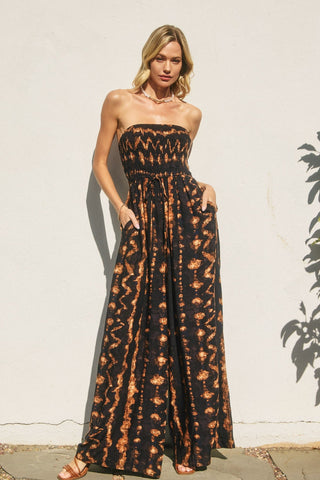 Golden Glow Brown Jumpsuit - Simply Me Boutique