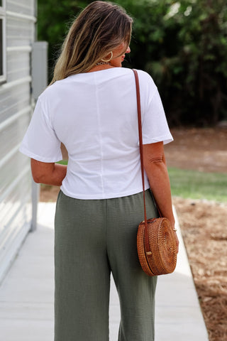 Good Luck Babe White Knit Top - Simply Me Boutique