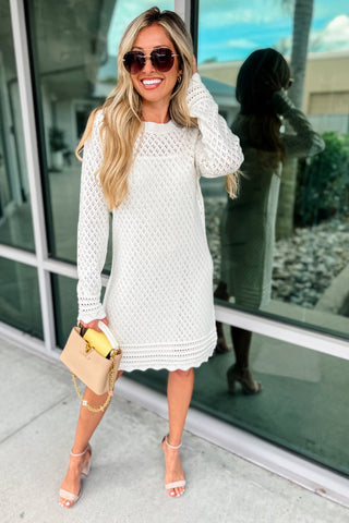 Gracefully Yours Cream Sweater Dress - Simply Me Boutique