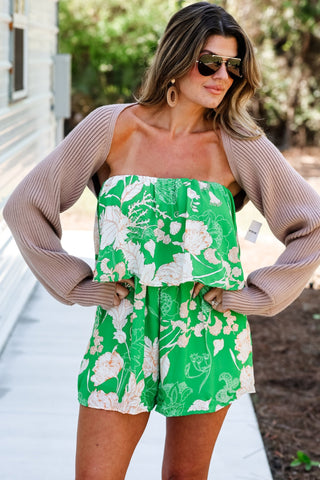 Green Gables Ruffled Romper - Simply Me Boutique