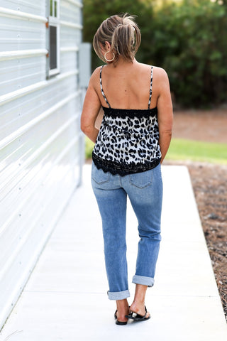 Grey Leopard Cami - Simply Me Boutique