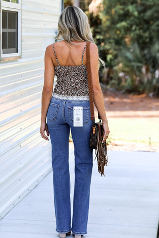 Heartbreaker Leopard Lace Tie Top - Simply Me Boutique