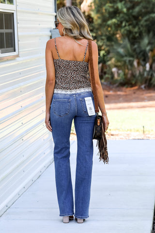 Heartbreaker Leopard Lace Tie Top - Simply Me Boutique