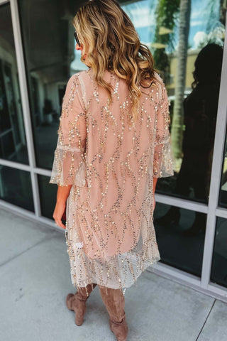 Here for the Party Sequin Kimono 2 COLORS! - Simply Me Boutique