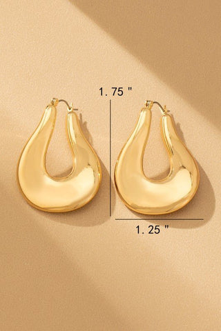 Hollow Twisted Teardrop Gold Earrings - Simply Me Boutique