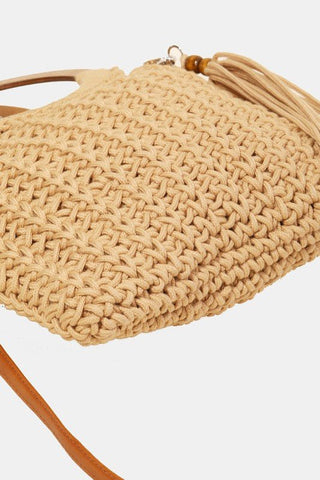 Hoop Handle Crochet Knit Tote Bag 2 COLORS! - Simply Me Boutique